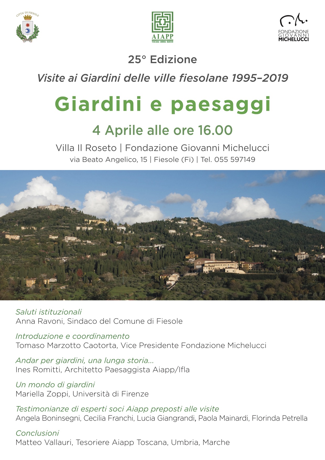 Giardini e Paesaggi - convegno 2019