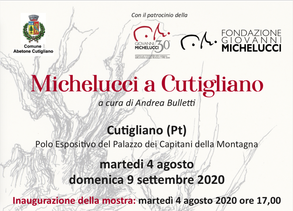 Locandina della mostra "Michelucci a Cutigliano"