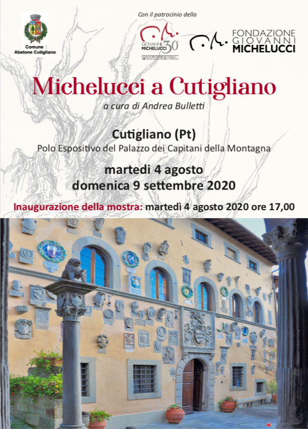 Locandina della mostra Inaugurazione mostra Michelucci a Cutigliano a cura di Andrea Bulletti